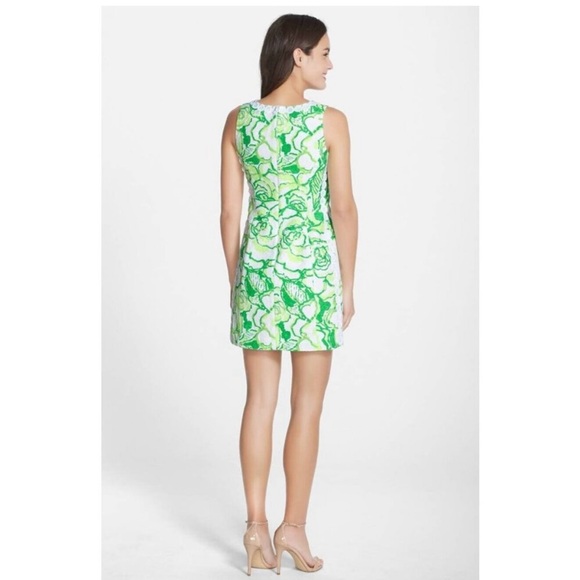 Lilly Pulitzer Mila Resort White Heart Breaker Shift Dress 00 100% Cotton Floral - Picture 4 of 9